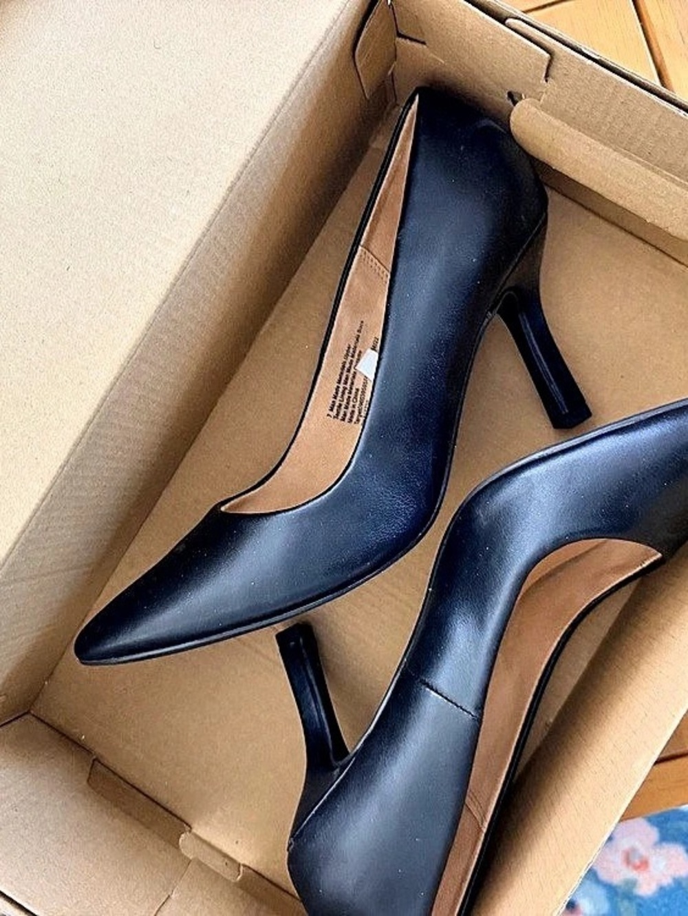 A New Day Black Pointed-Toe Heels